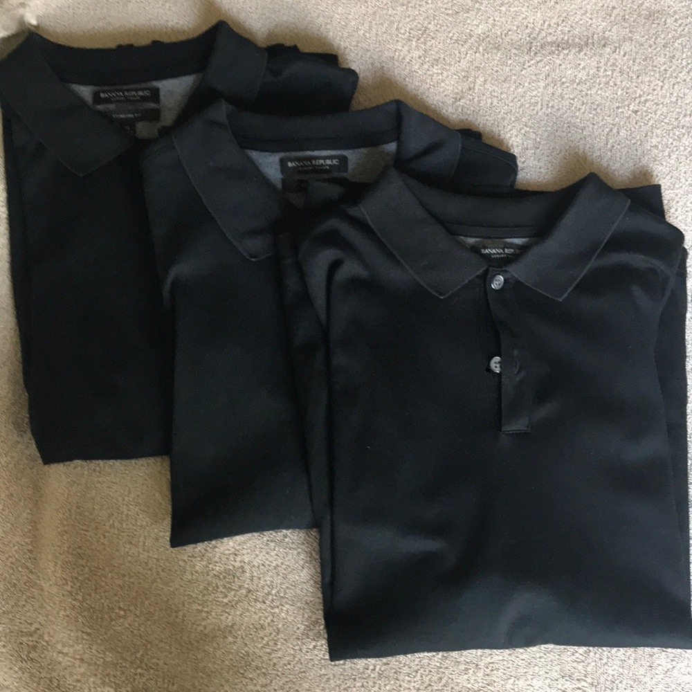 THREE Banana Republic Standard Fit Polo Shirts XL